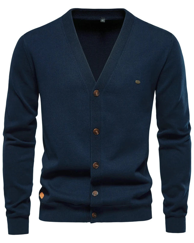 Casual Cotton Cardigan Sweater for Men - Autumn Style