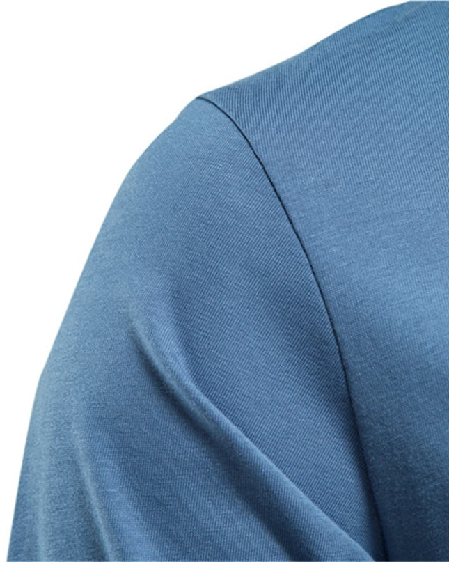 Casual Men's O-Neck Cotton T-Shirt - Spring/Fall Essential