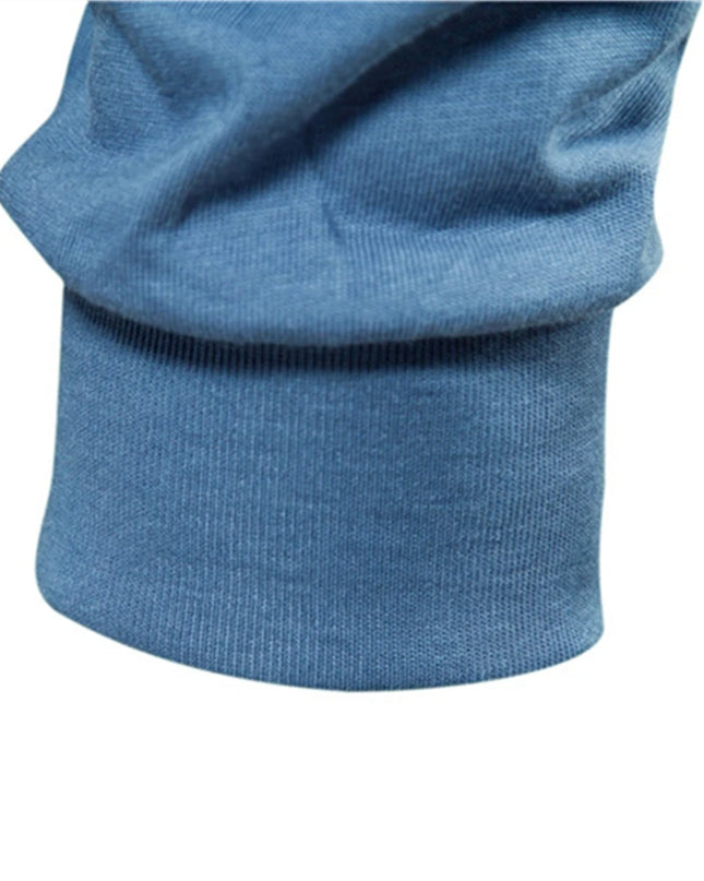 Casual Men's O-Neck Cotton T-Shirt - Spring/Fall Essential