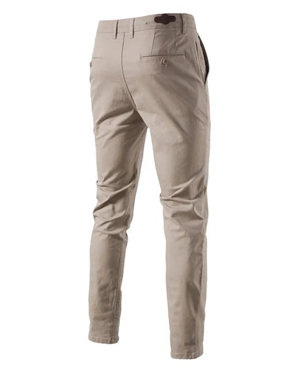 Casual Slim Fit Cotton Men Trousers - Spring & Autumn Comfort