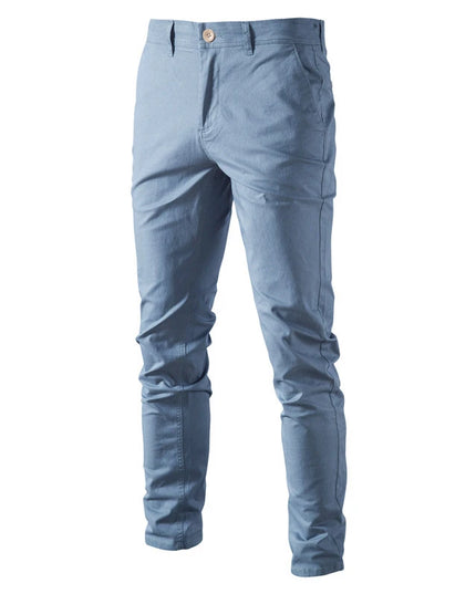 Casual Slim Fit Cotton Men Trousers - Spring & Autumn Comfort