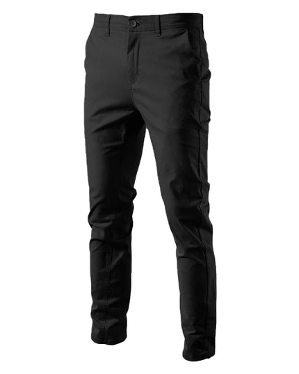 Casual Slim Fit Cotton Men Trousers - Spring & Autumn Comfort