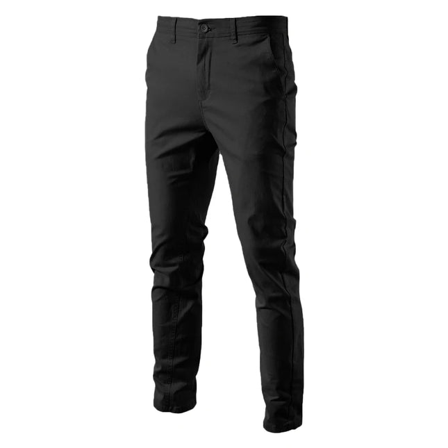 Casual Slim Fit Cotton Men Trousers - Spring & Autumn Comfort