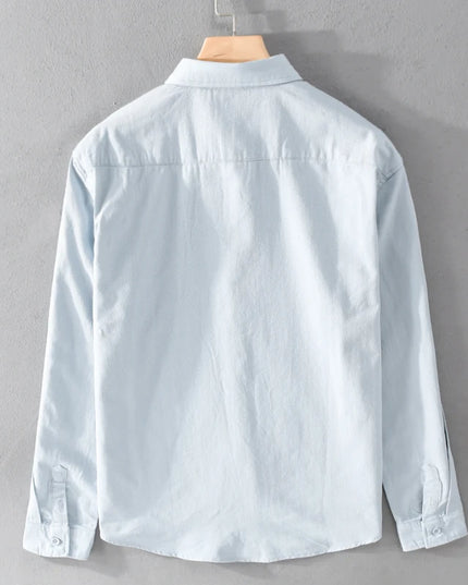 Casual Slim Fit Cotton Shirt - Breathable Long Sleeve for Outdoor Style