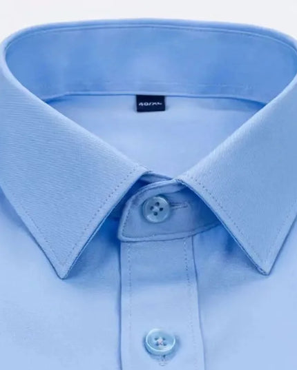 Classic Men's Slim Fit Short Sleeve Business Shirt - Non-Ironing 5XL