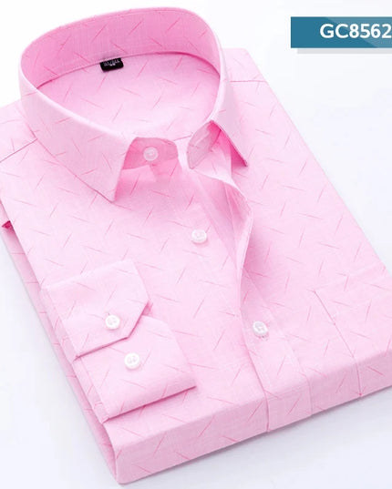 Classic Plaid Long Sleeve Button Down Shirt for Men - Soft & Casual