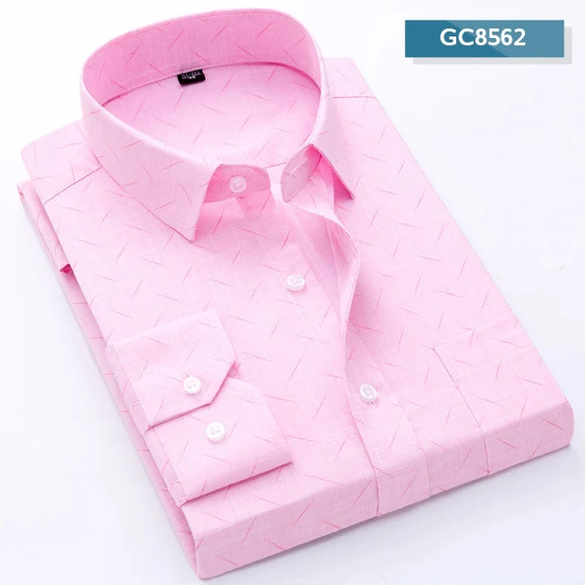 Classic Plaid Long Sleeve Button Down Shirt for Men - Soft & Casual