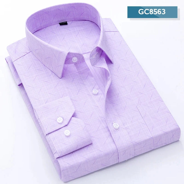 Classic Plaid Long Sleeve Button Down Shirt for Men - Soft & Casual