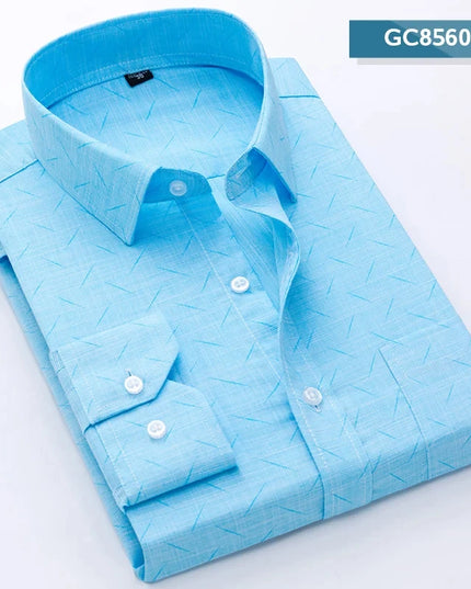 Classic Plaid Long Sleeve Button Down Shirt for Men - Soft & Casual