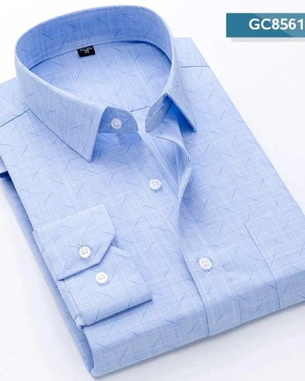 Classic Plaid Long Sleeve Button Down Shirt for Men - Soft & Casual
