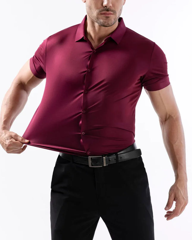 Classic Short Sleeve Summer Shirts for Men - Easy-Care & Wrinkle Free
