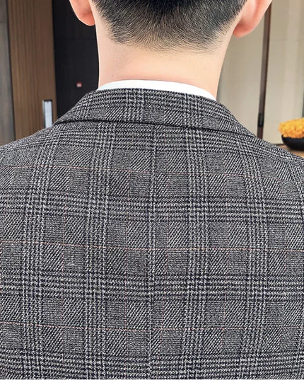 Elegant 7XL Hemp Suit - Blazer, Vest & Trousers for Gentlemen