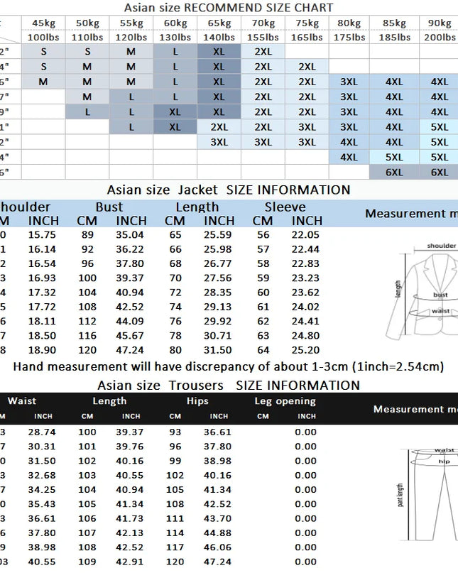 Elegant Men's Business Suit - Slim Fit Plus Size Dress Wedding Attire