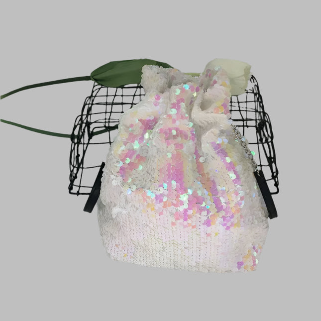 Colorful Sequin Bucket Bag - VOLDRI