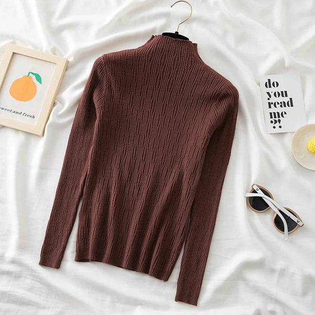 Basic Long Sleeve Sweater - VOLDRI