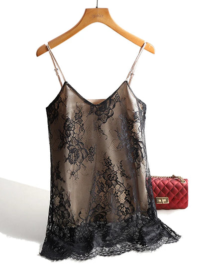 Sexy Lace Spaghetti Strap Top - VOLDRI