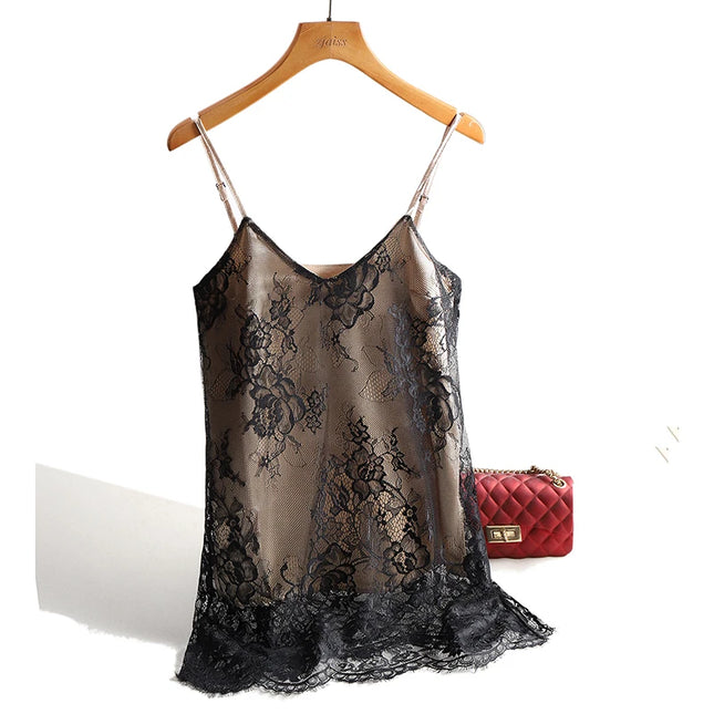 Sexy Lace Spaghetti Strap Top - VOLDRI