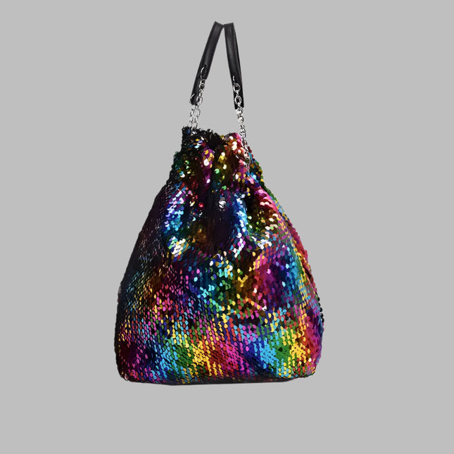 Colorful Sequin Bucket Bag - VOLDRI