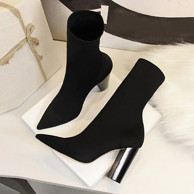 Women Ankle Boots High Heels - VOLDRI