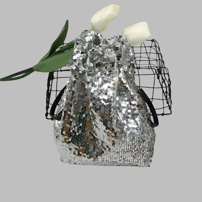 Colorful Sequin Bucket Bag - VOLDRI