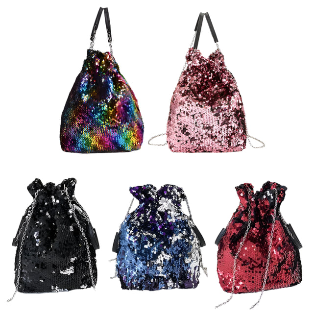 Colorful Sequin Bucket Bag - VOLDRI