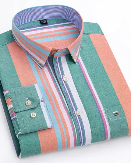 High Quality Men's Oxford Shirt - Comfortable Spring Autumn Design