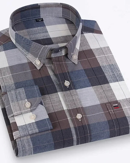 High Quality Men's Oxford Shirt - Comfortable Spring Autumn Design