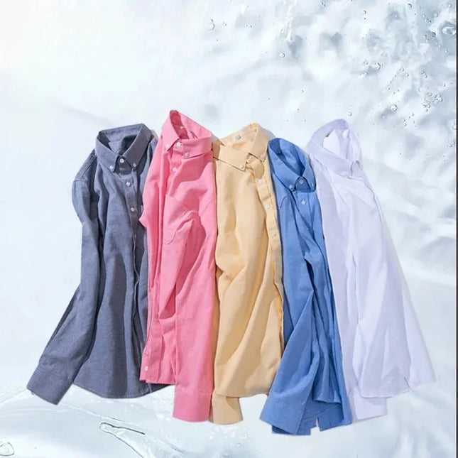 High-Quality Men's Oxford Shirts - Long Sleeve 100% Cotton Plus Size