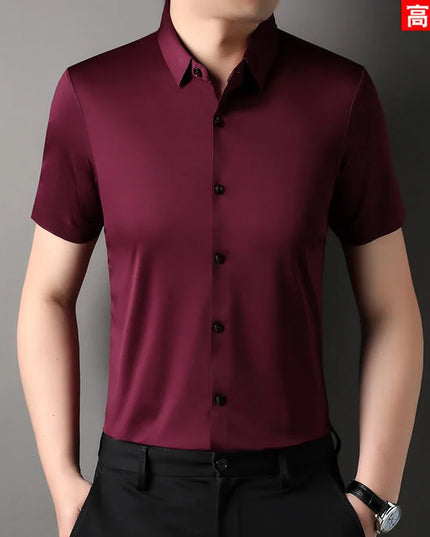 High Stretch Men's Casual Shirts - Short Sleeve, Breathable Fabric