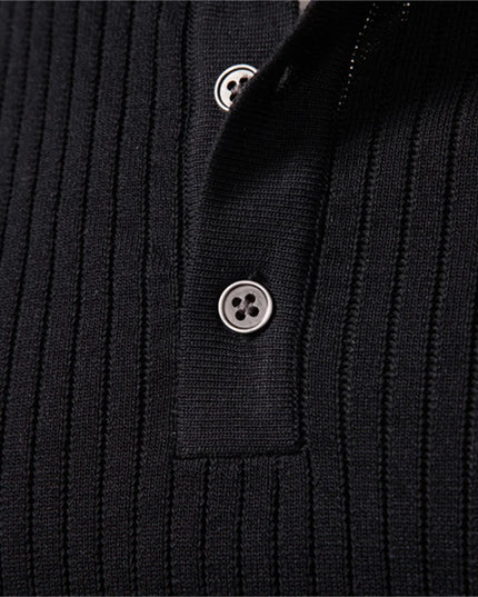 Long Sleeve Polo Shirt for Men - Casual Autumn Fit