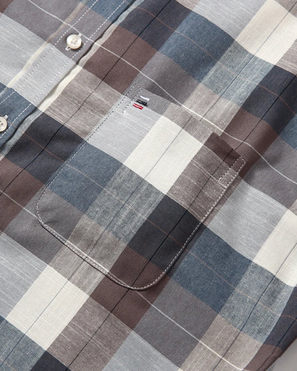 Luxury Plus Size Cotton Oxford Shirt - Buttoned Plaid for Men