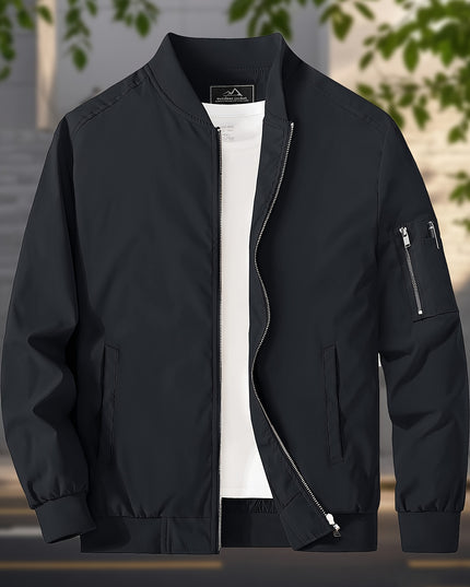 MAGNIVIT Men's Casual Windproof Flight Jacket - Lightweight & Multi-Pockets