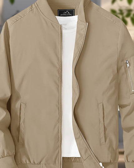 MAGNIVIT Men's Casual Windproof Flight Jacket - Lightweight & Multi-Pockets