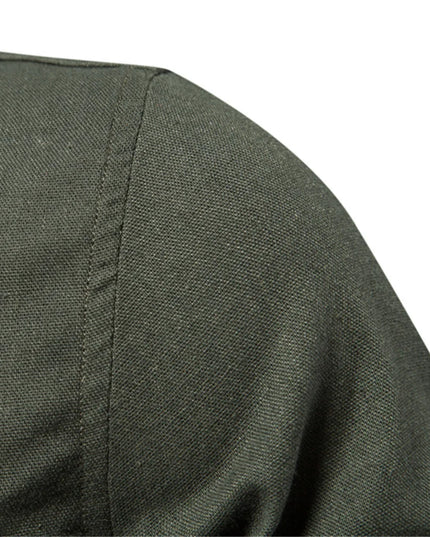 Men's 100% Cotton Long Sleeve Shirt - Casual Turn-Down Collar