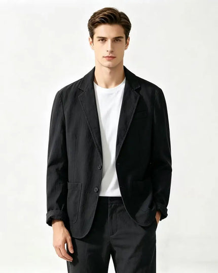 Men's 100% Cotton Slim-Fit Blazer - Fashionable for Travel & Weddings