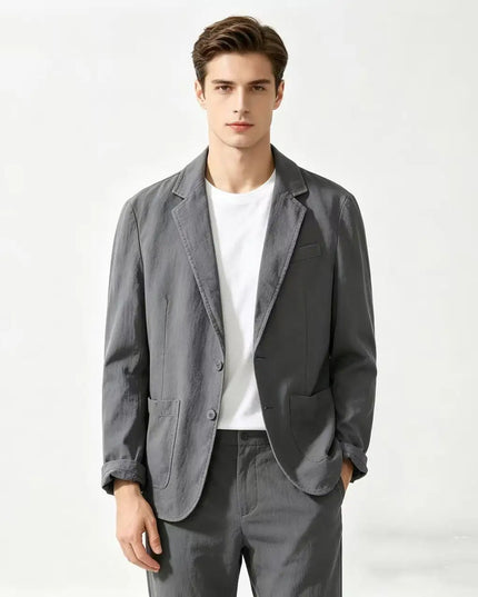 Men's 100% Cotton Slim-Fit Blazer - Fashionable for Travel & Weddings