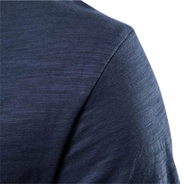 Men's 100% Cotton V-Neck T-Shirt - Slim Fit Casual Top