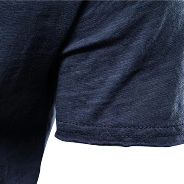 Men's 100% Cotton V-Neck T-Shirt - Slim Fit Casual Top