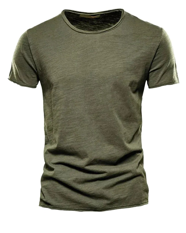 Men's 100% Cotton V-Neck T-Shirt - Slim Fit Casual Top
