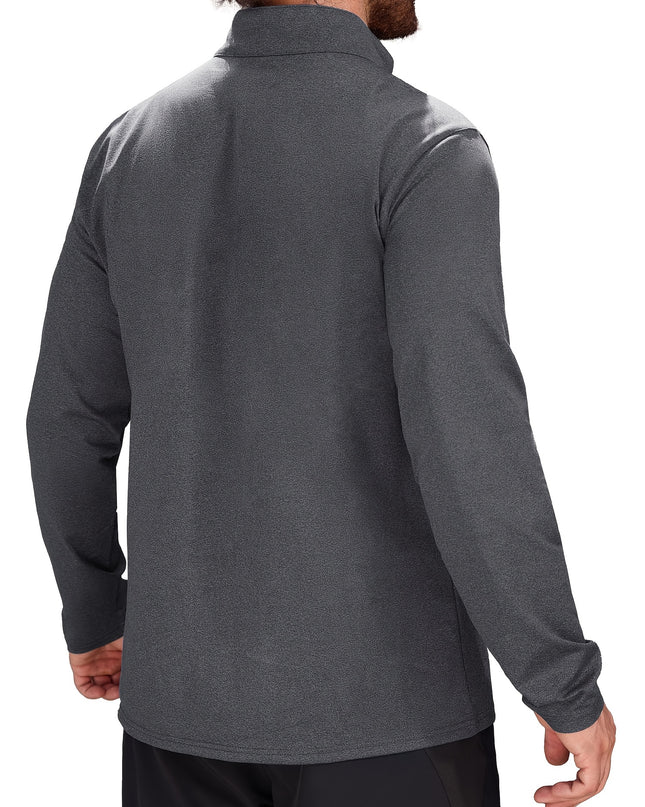 Men's 1/4 Zip Running Shirt - Warm, Breathable, Stretchy Fabric