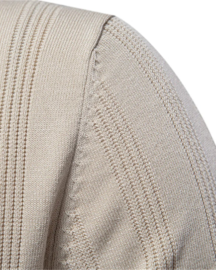 Men's 2024 Ribbed Knit Polo Shirt - Breathable Summer Style