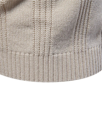 Men's 2024 Ribbed Knit Polo Shirt - Breathable Summer Style