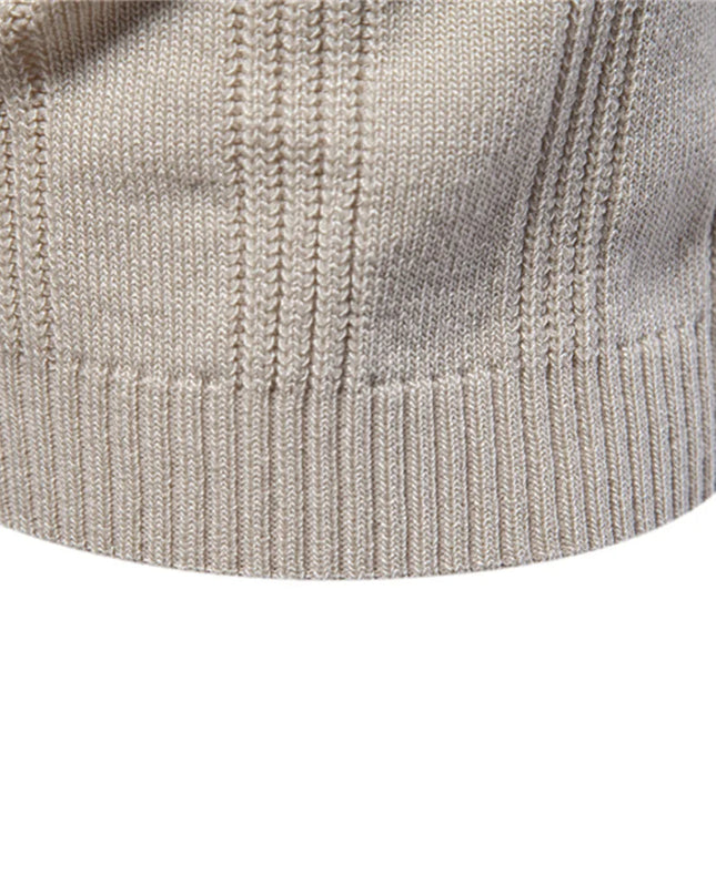 Men's 2024 Ribbed Knit Polo Shirt - Breathable Summer Style