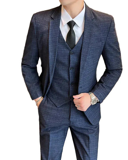 Men's 3 Piece Suit Set - Blazer, Vest & Pants for Business Casual