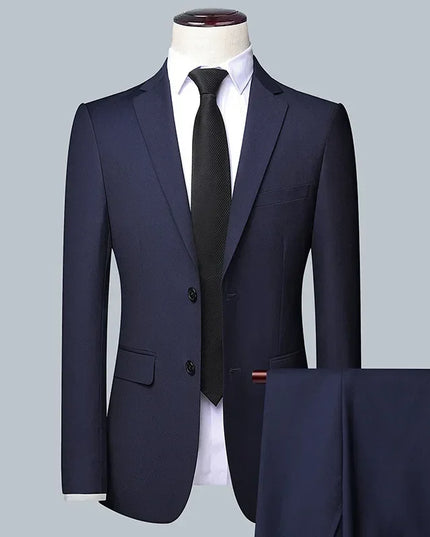 Men's 3-Piece Suit Set - Blazer, Vest, Trousers for Formal Events