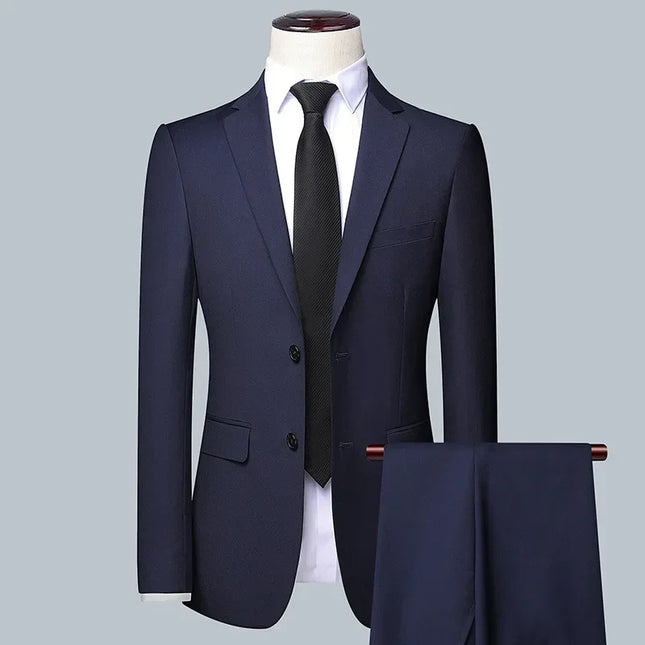 Men's 3-Piece Suit Set - Blazer, Vest, Trousers for Formal Events