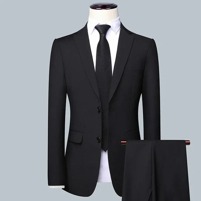 Men's 3-Piece Suit Set - Blazer, Vest, Trousers for Formal Events