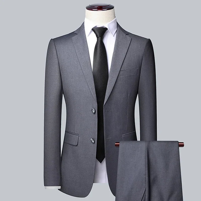 Men's 3-Piece Suit Set - Blazer, Vest, Trousers for Formal Events