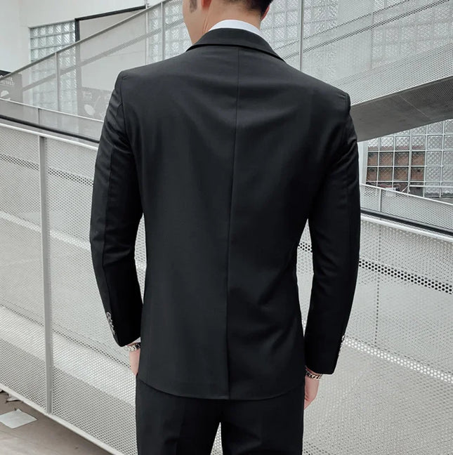 Men's 6XL Slim Fit Suit - Blazer, Vest & Pants for Casual Style