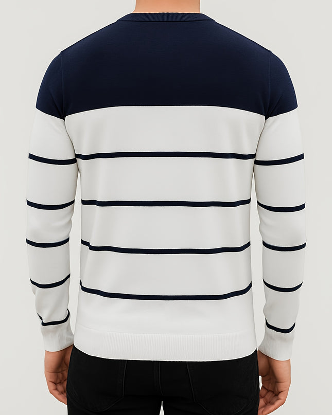 Men's All-Season Knit Sweater - Soft Stretchy Pullover Style